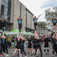Cheerleader TU Dortbunt Cheerleaderformation auf dem Fest Dortbunt in der Innenstadt Dortmund